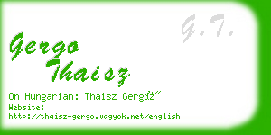 gergo thaisz business card